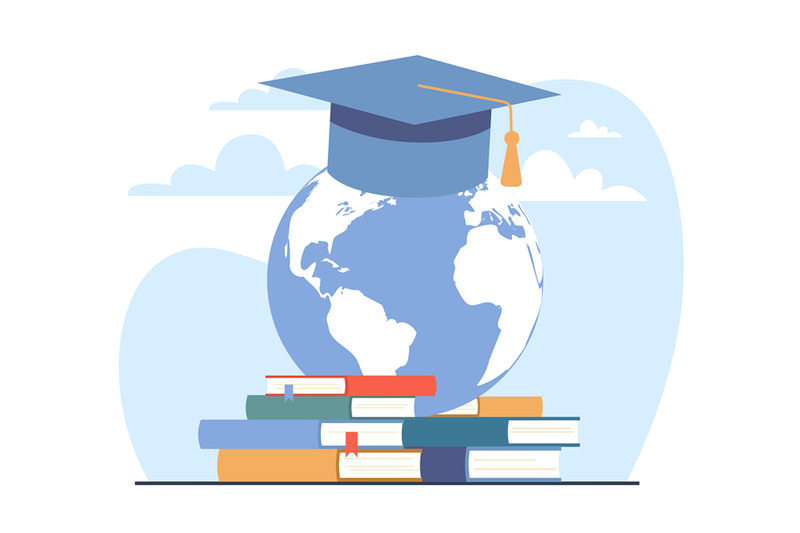 international-study-student-cap-on-globe-study-abroad-and-global-edu