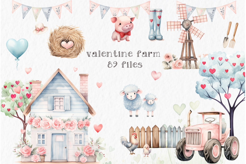 valentine-farm-clipart-watercolor