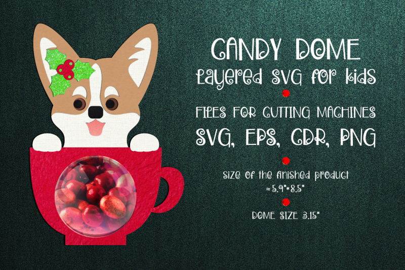corgi-dog-in-a-cup-candy-dome-christmas-ornament-paper-craft-tem
