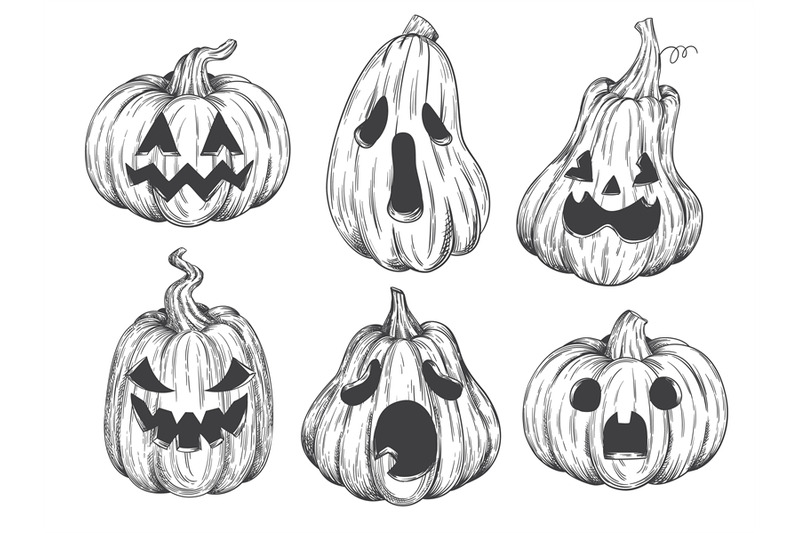 pumpkin-face-sketch-drawing-halloween-pumpkins-scary-or-happy-faces