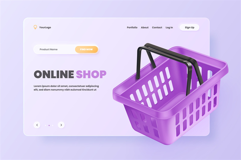 3d-online-shop-basket-floating-purple-shopping-cart-for-marketing-tra