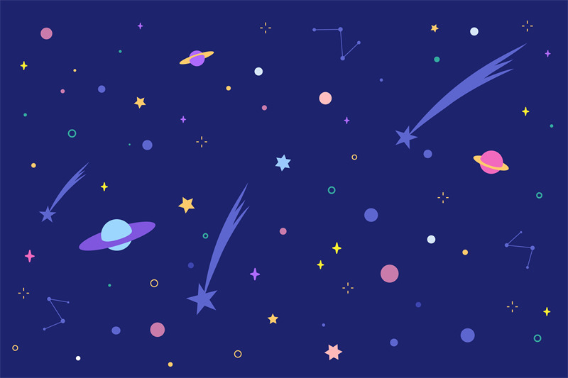 kids-flat-universe-cosmic-endless-galaxy-background-for-nursery-spac