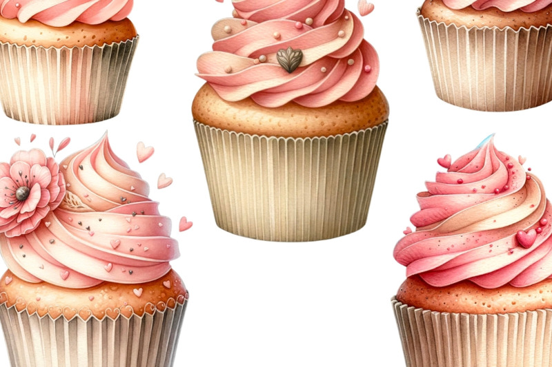 watercolor-valentine-039-s-day-cupcakes-clipart-dessert-love-clipart