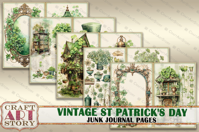 st-patrick-039-s-day-junk-journal-kit-printable-collage-pages