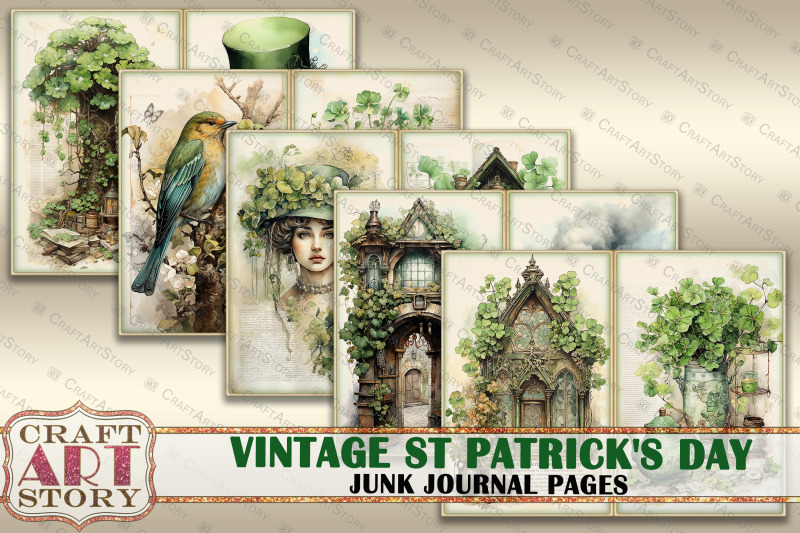 st-patrick-039-s-day-junk-journal-kit-printable-collage-pages