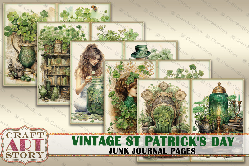 st-patrick-039-s-day-junk-journal-kit-printable-collage-pages