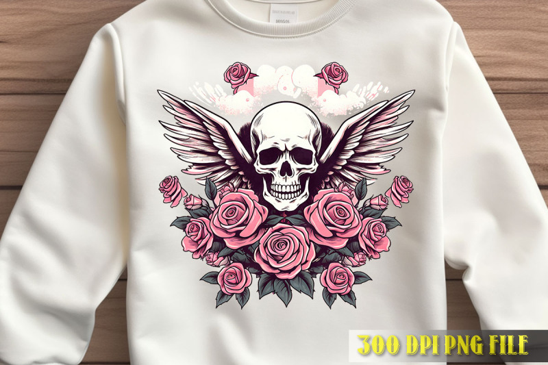 winged-skull-rose-garden