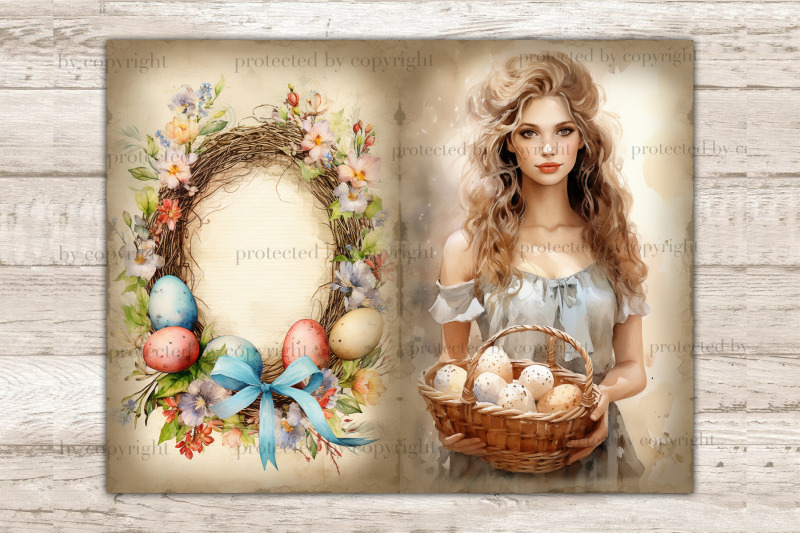 pastel-easter-junk-journal-paper-digital-collage-sheet