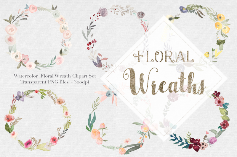 watercolor-floral-wreaths