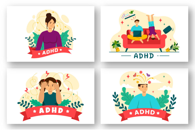 12-adhd-or-attention-deficit-hyperactivity-disorder-illustration