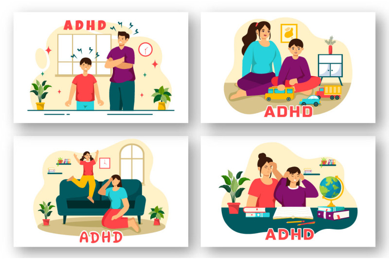 12-adhd-or-attention-deficit-hyperactivity-disorder-illustration