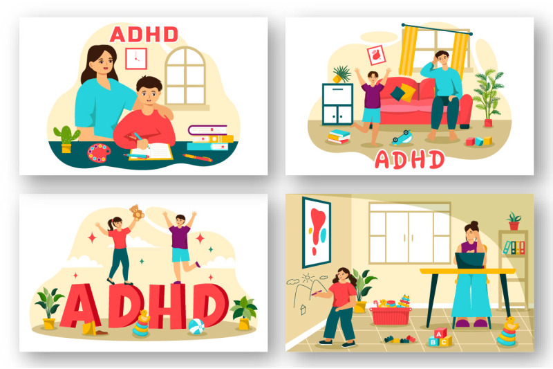 12-adhd-or-attention-deficit-hyperactivity-disorder-illustration