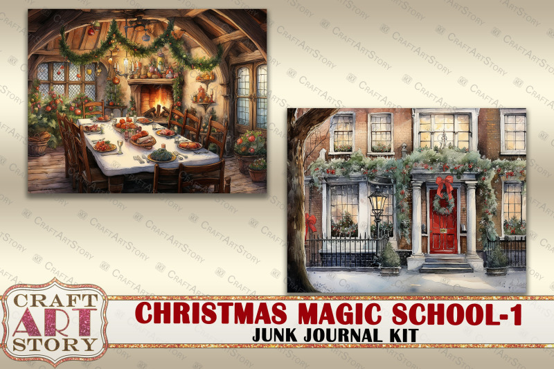 christmas-magic-school-junk-journal-pages-1-hogwarts-wizards