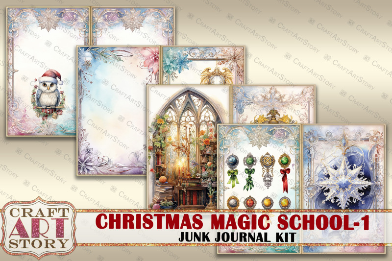 christmas-magic-school-junk-journal-pages-1-hogwarts-wizards