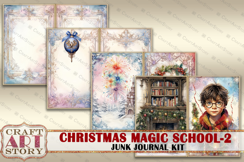 christmas-magic-school-junk-journal-pages-2-hogwarts-wizards