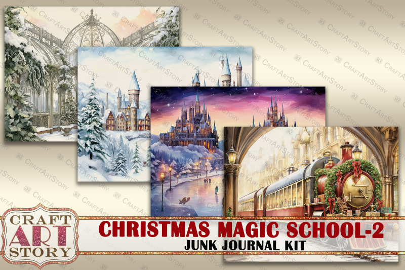 christmas-magic-school-junk-journal-pages-2-hogwarts-wizards