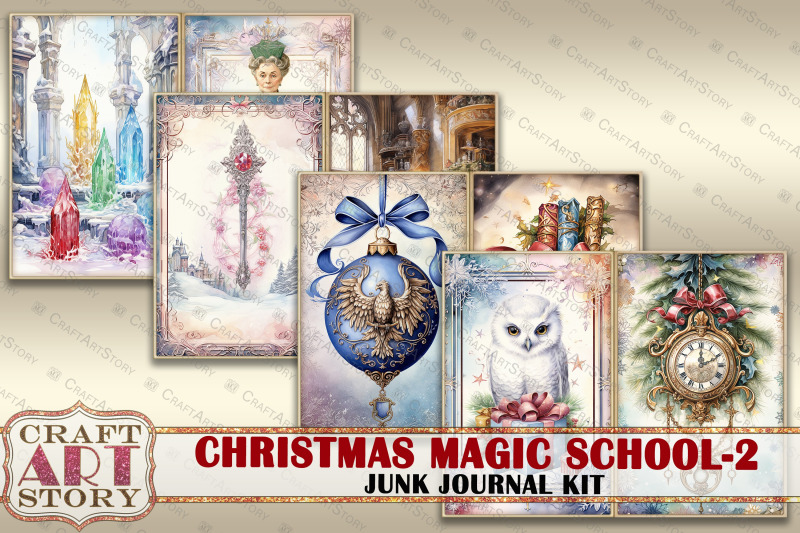 christmas-magic-school-junk-journal-pages-2-hogwarts-wizards