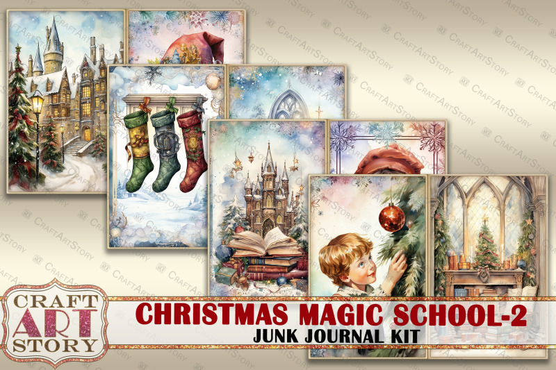 christmas-magic-school-junk-journal-pages-2-hogwarts-wizards