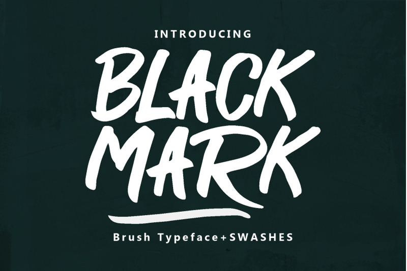 black-mark-brush-font