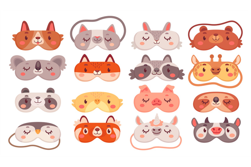 dreaming-masks-blindfold-with-drawing-cute-animal-or-cat-face-eyemas