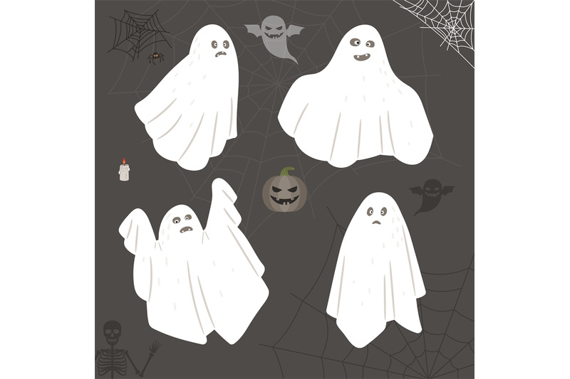 collection-of-cute-cloth-ghosts-with-cartoon-scary-spooky-and-funny-f