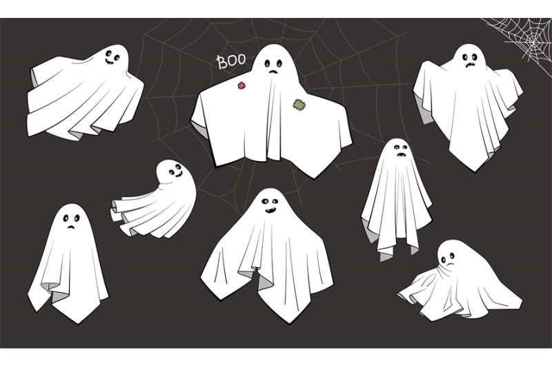 different-cloth-ghosts-with-scary-spooky-happy-and-funny-faces-coll