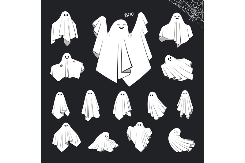 different-cute-cloth-ghosts-with-scary-spooky-happy-and-funny-faces