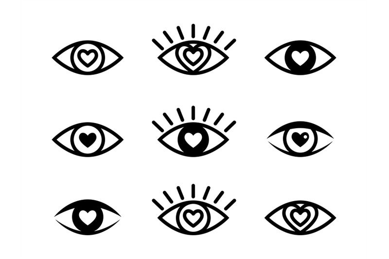 enamored-black-eyes-icons-collection-images-of-in-love-eyes-vector-o