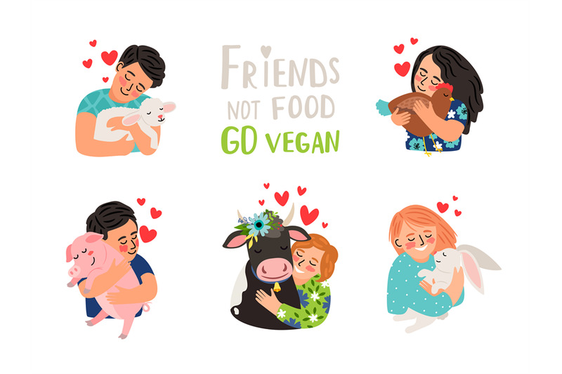friends-not-food-go-vegan-little-kind-kids-hug-small-baby-animals-an