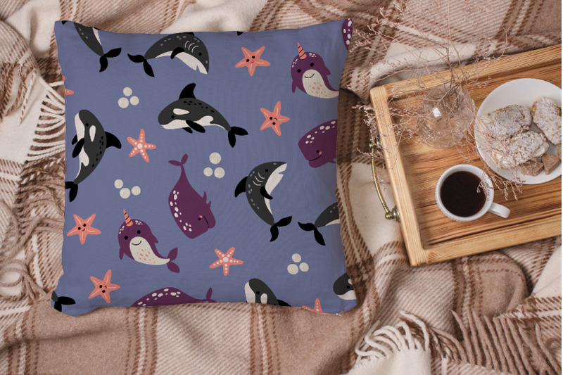 sea-animals-digital-paper-seamless-patterns