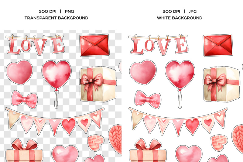 watercolor-valentine-elements-stickers-love-sticker