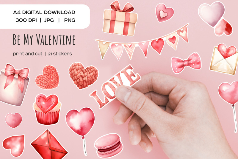 watercolor-valentine-elements-stickers-love-sticker