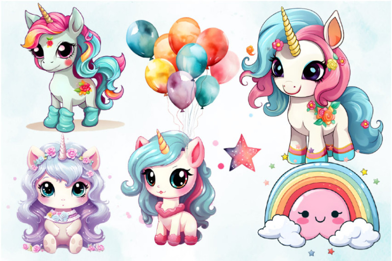 26-kawaii-unicorn-clipart-bundle