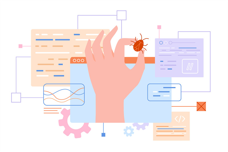hand-bug-fixing-technical-programmer-fix-leak-information-or-software