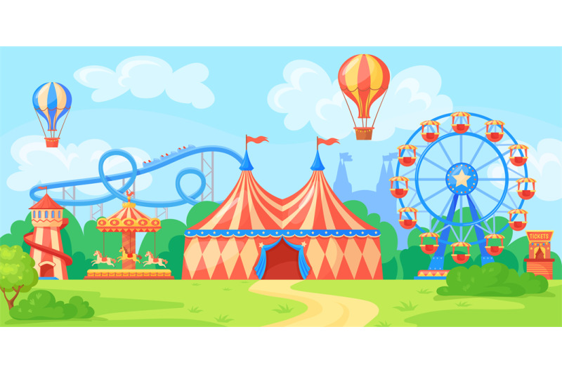 fairground-landscape-panoramic-amusement-park-city-entertainment-in