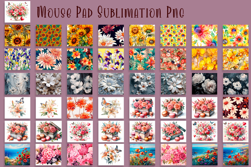 flowers-mouse-pad-bundle-mousepad-sublimation-designs