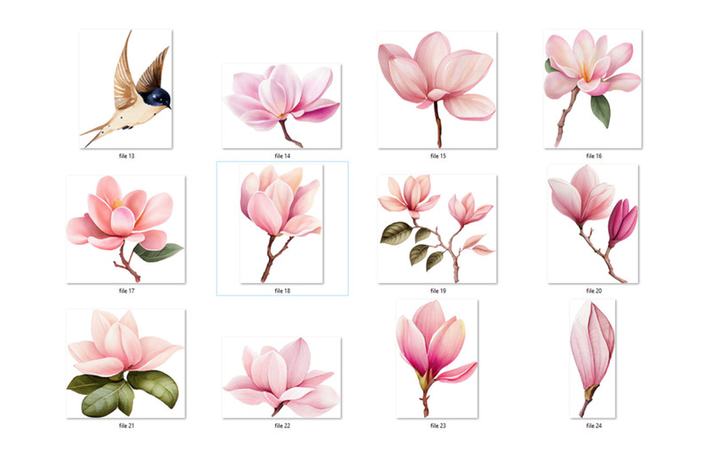 magnolia-watercolor-spring-clipart