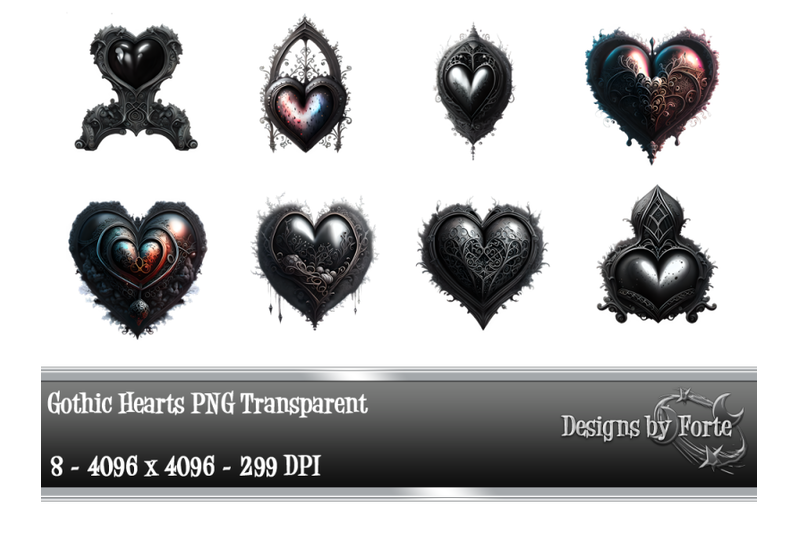 gothic-hearts-set-1-png-clip-art