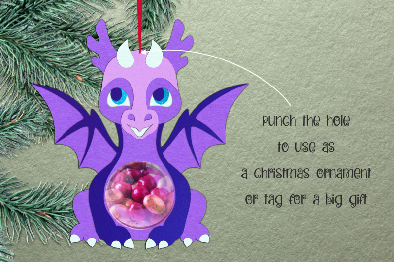 dragon-candy-dome-christmas-ornament-paper-craft-template-sucker