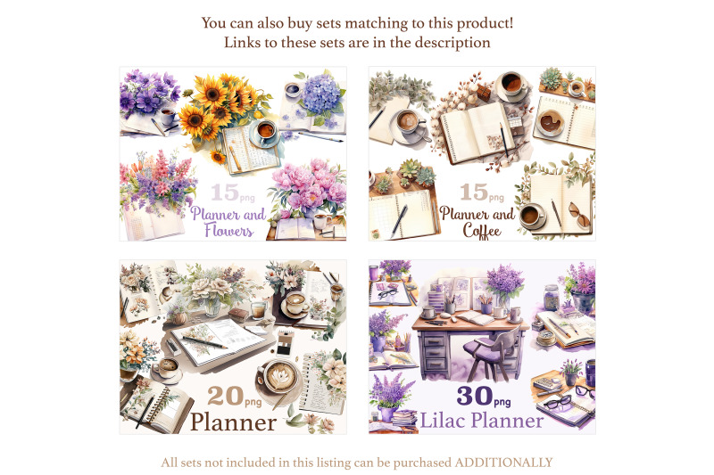 planner-and-flowers-clipart-spring-planner-bundle