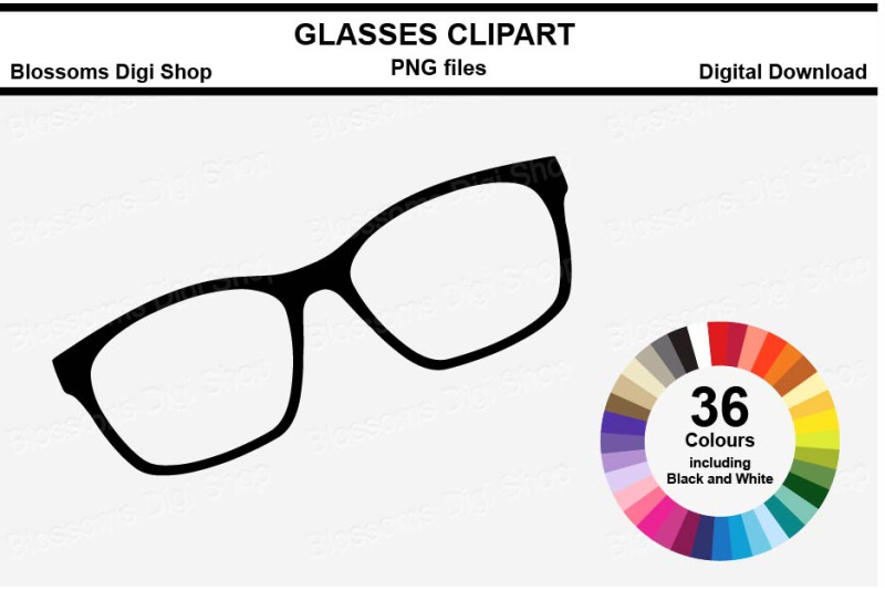 glasses-sticker-clipart-36-files-multi-colours