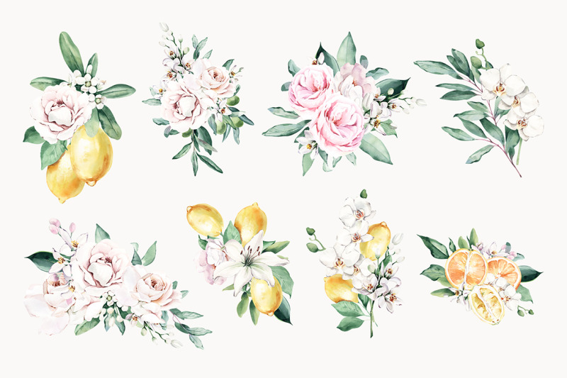 tender-fruits-watercolor-bouquets