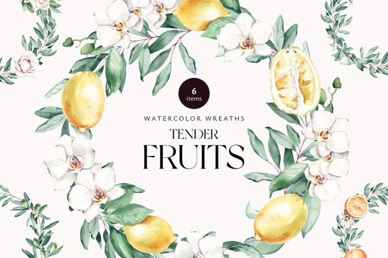 tender-fruits-watercolor-wreaths