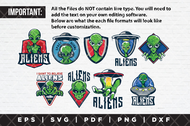 set-of-alien-ufo-sticker-svg-bundle