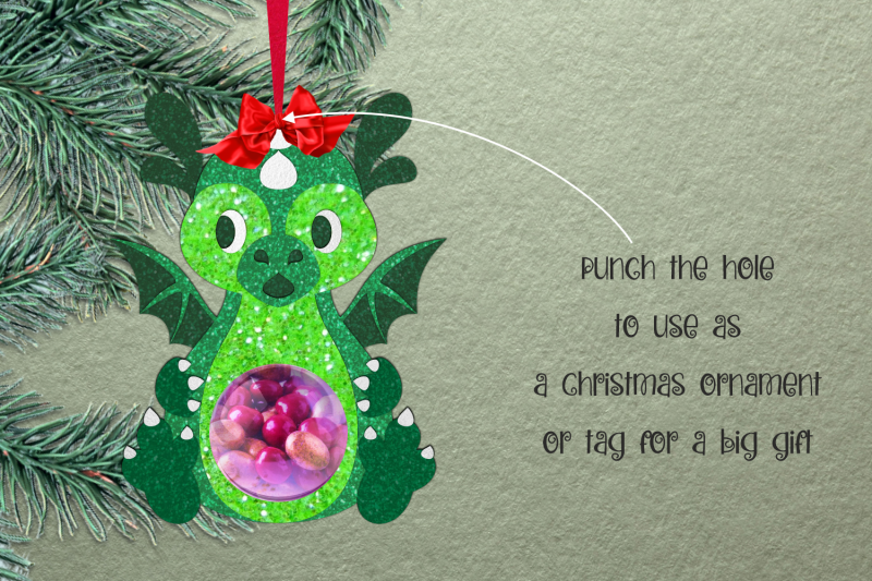 little-dragon-candy-dome-christmas-ornament-paper-craft-template