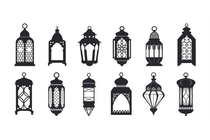 black-ramadan-lanterns-fanous-line-lantern-arabic-lamps-silhouettes