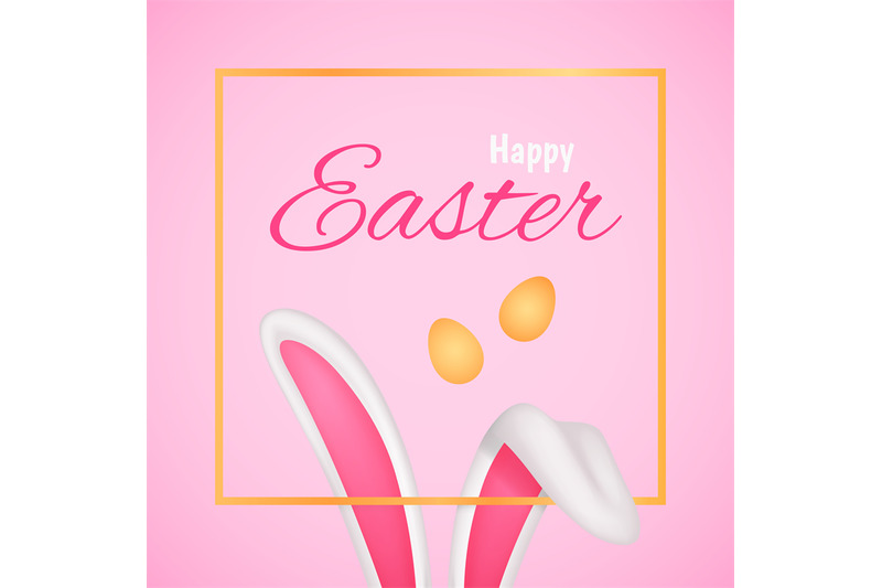 bunny-ears-frame-easter-rabbit-3d-ear-with-gold-eggs-love-hare-head