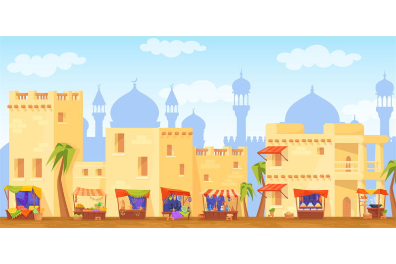 traditional-arabic-market-panorama-arabian-bazaar-ancient-building-a