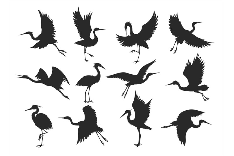 heron-black-silhouettes