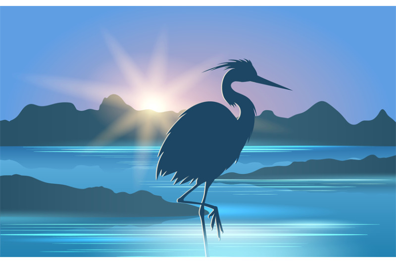 heron-sunrise-silhouette